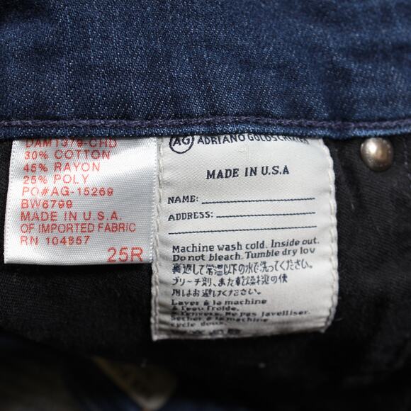 AG Adriano Goldschmied Farrah Skinny Jeans Women's 25x27 Blue High Rise Stretch - Picture 4 of 9